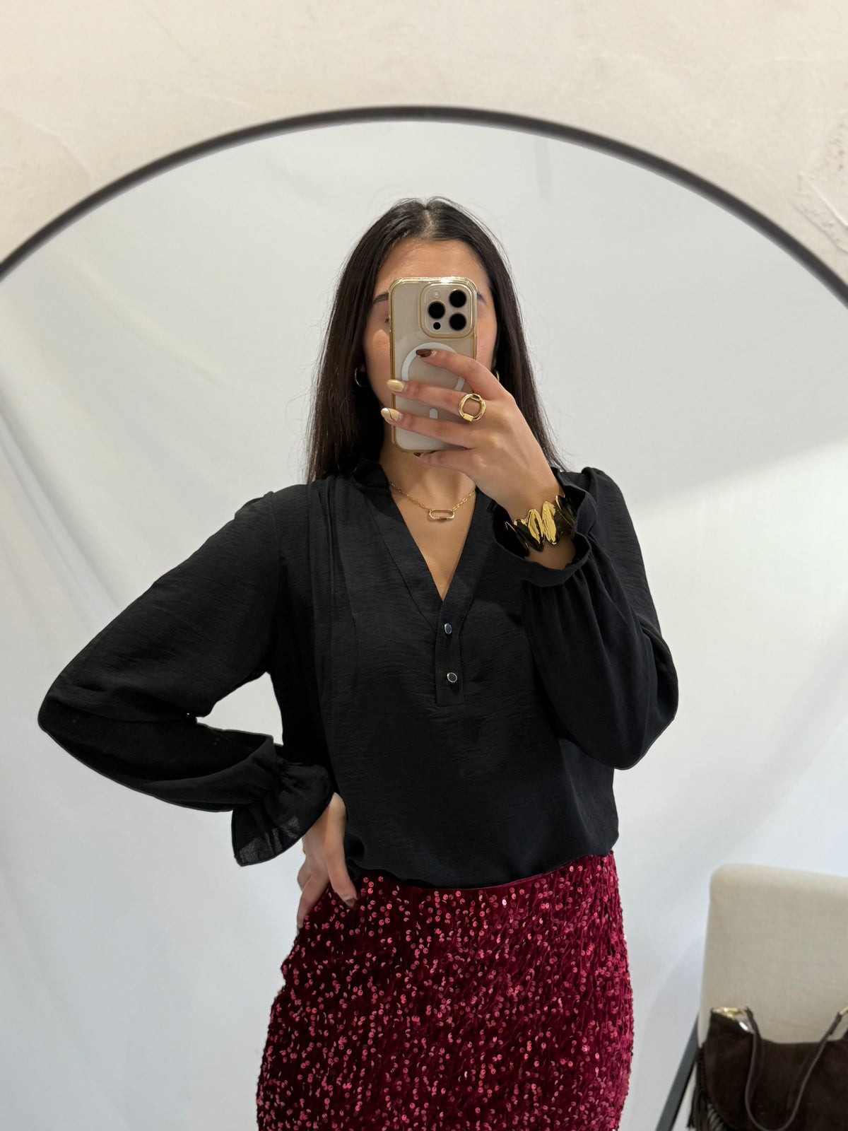 Blouse noir - Astrid