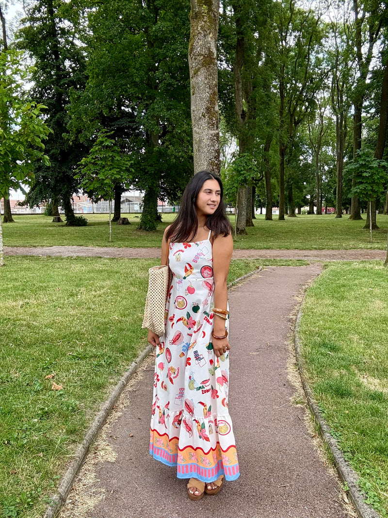 Robe longue motifs - Emile