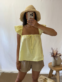 Top lin jaune - Alison