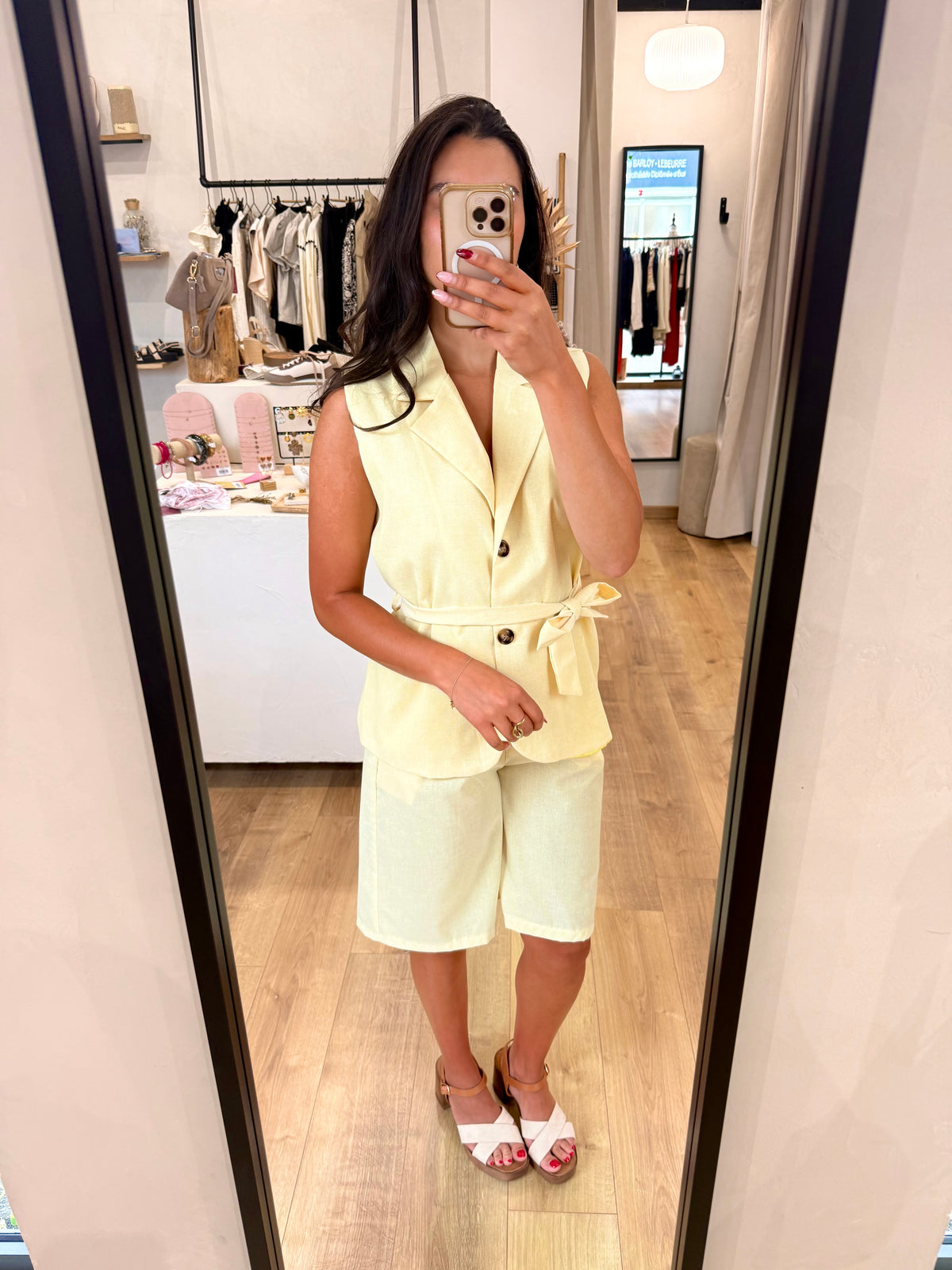 Ensemble Blazer Short Jaune - Margot