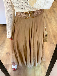 Jupe longue Camel - Astrid