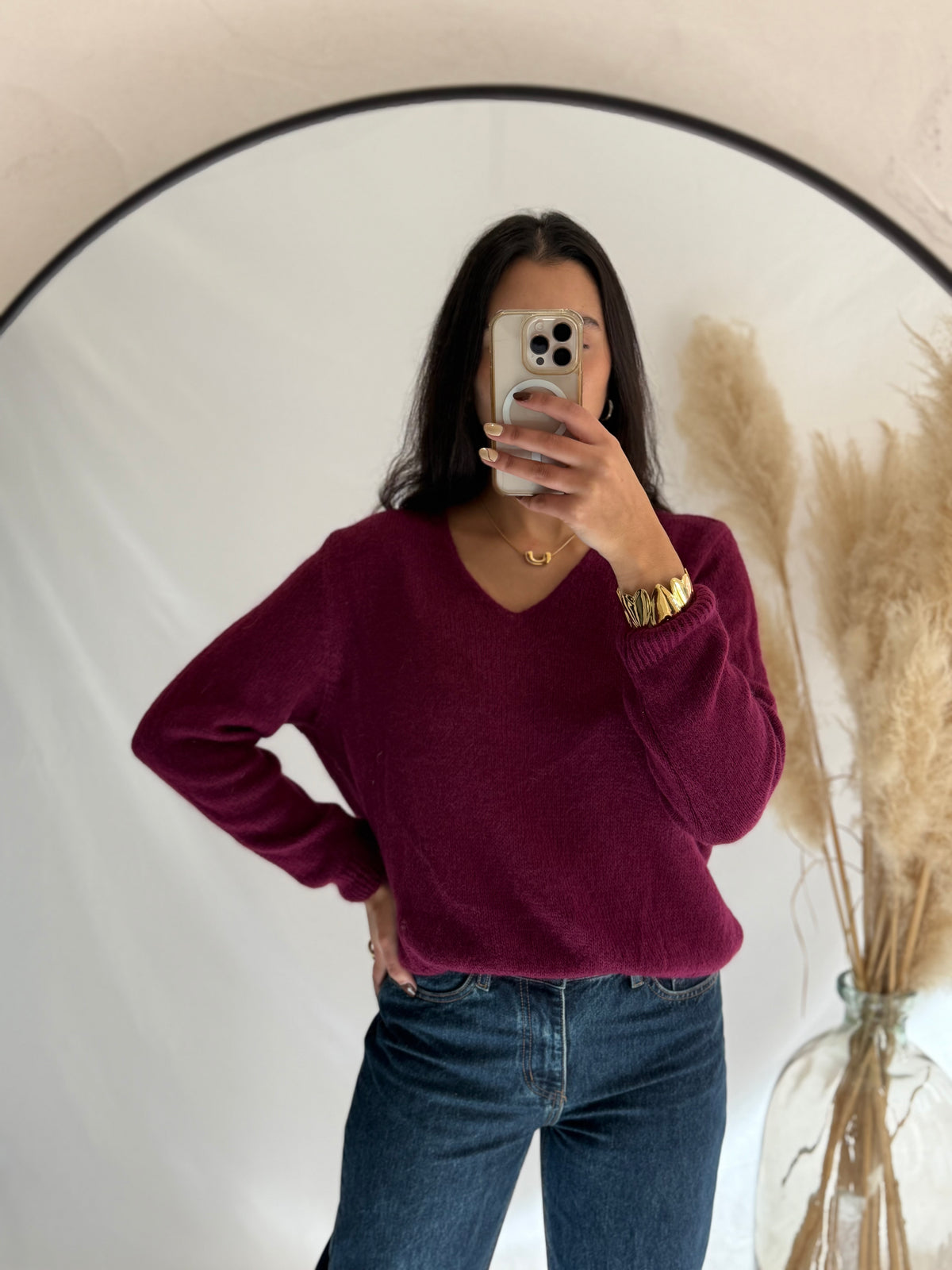 Pull bordeaux - Nina