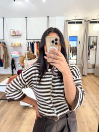 Pull rayure choco - Paula