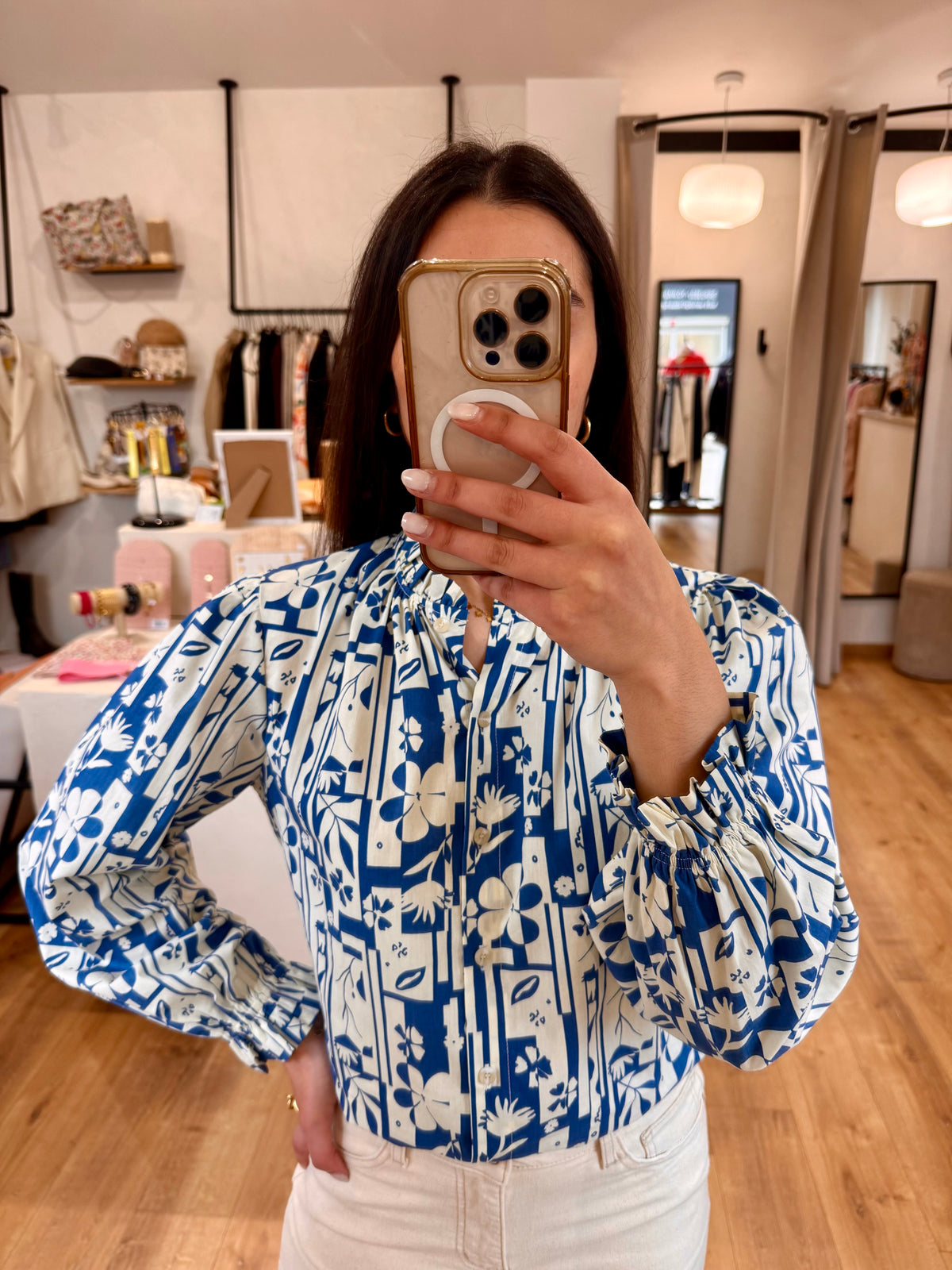 Blouse bleu - Inès