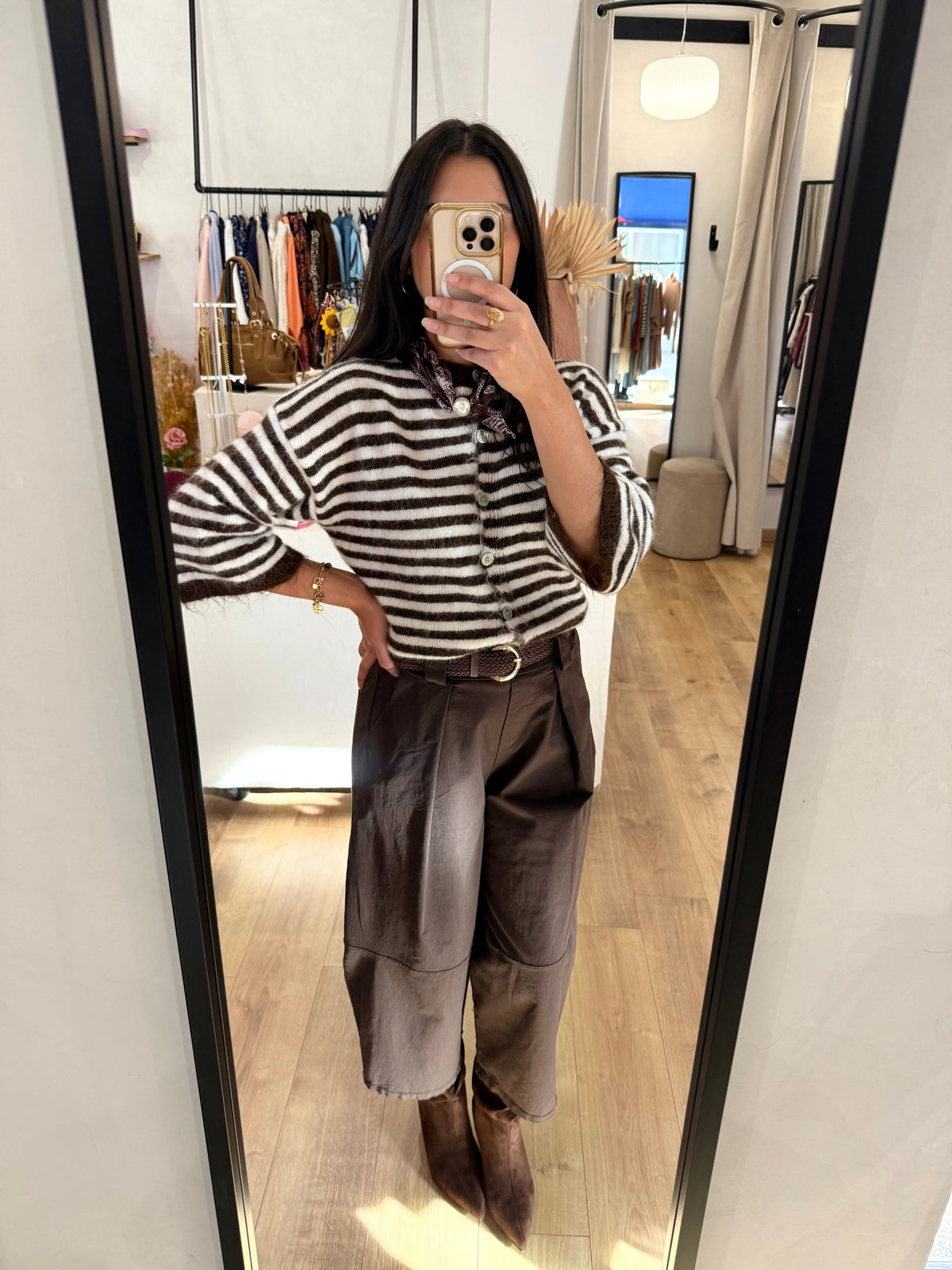 Pull rayure choco - Paula