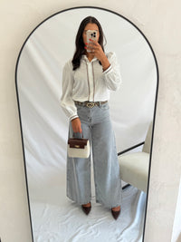 Blouse col rond - Brown