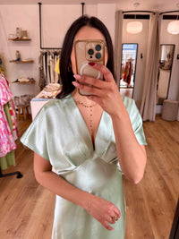 Robe longue vert d’eau - Mila