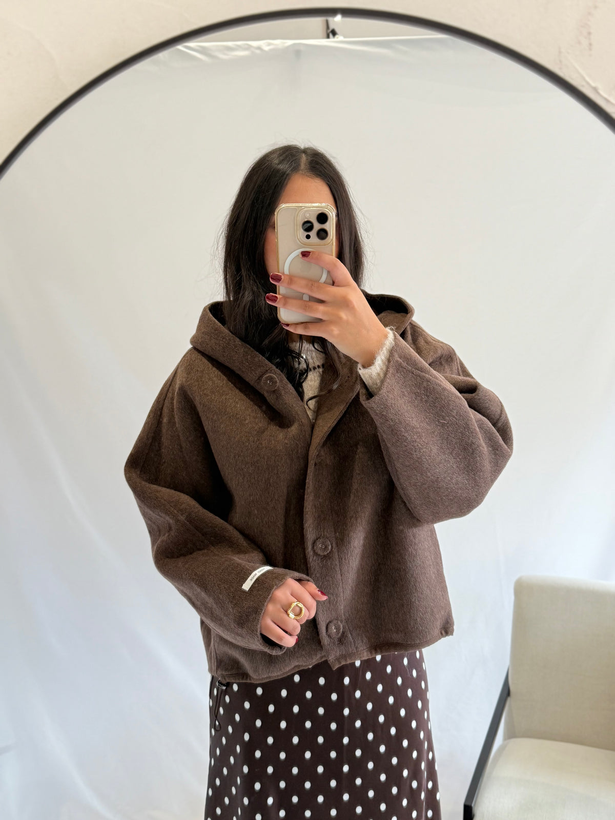 Manteau laine brown - Flora