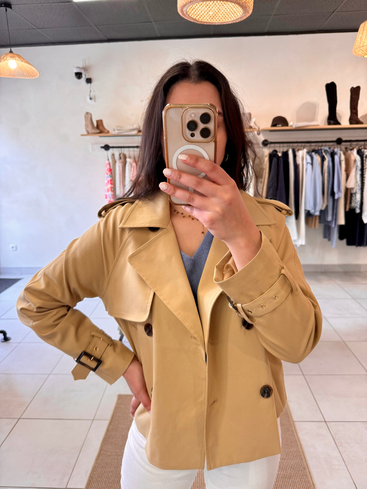 Trench beige court - Heliot