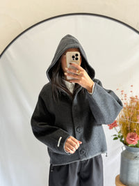 Manteau laine gris - Flora