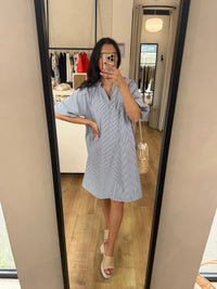 Robe marine - rayure
