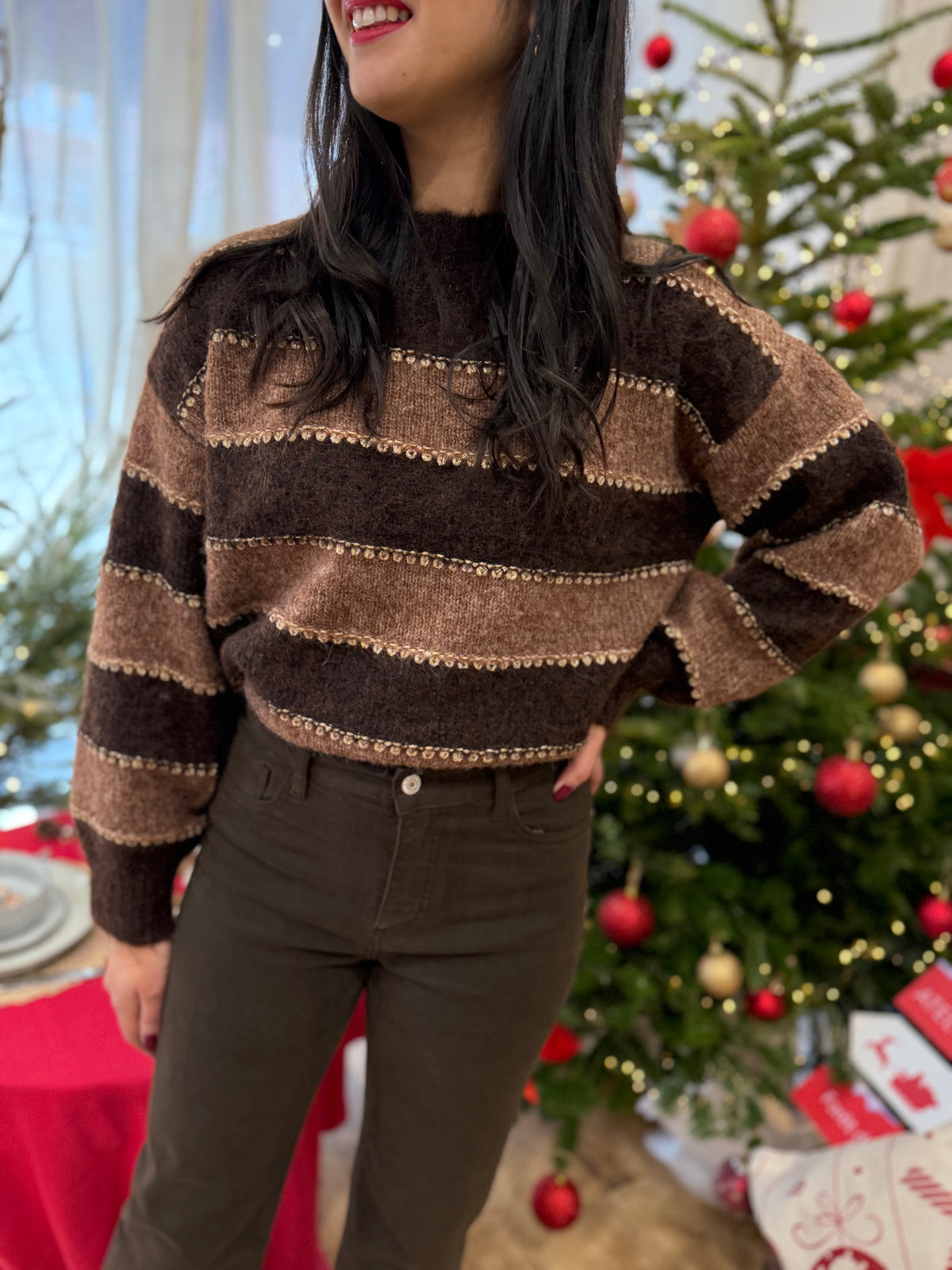 Pull coffee rayure - Arthur