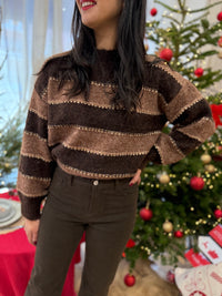 Pull coffee rayure - Arthur