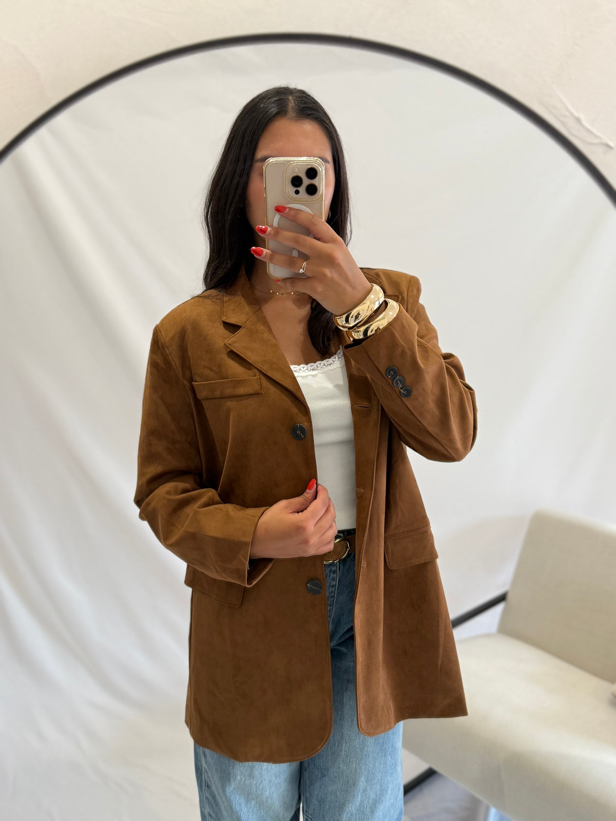 Blazer suédine - Brown