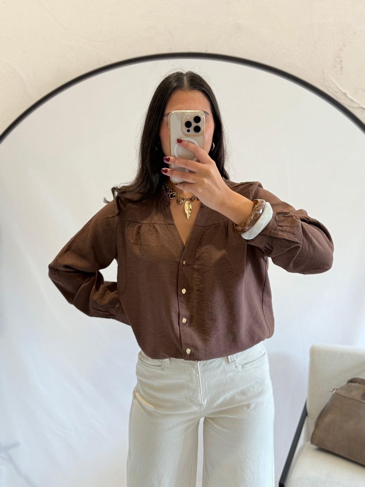 Blouse café - Romane