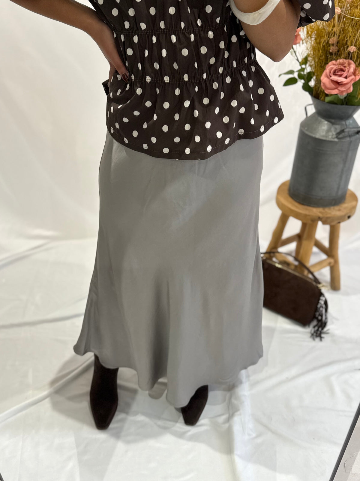 Jupe fluide champagne - Iris