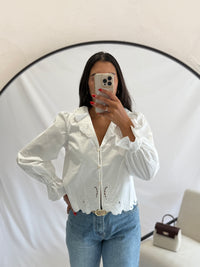 Blouse broderie blanc - Oscar