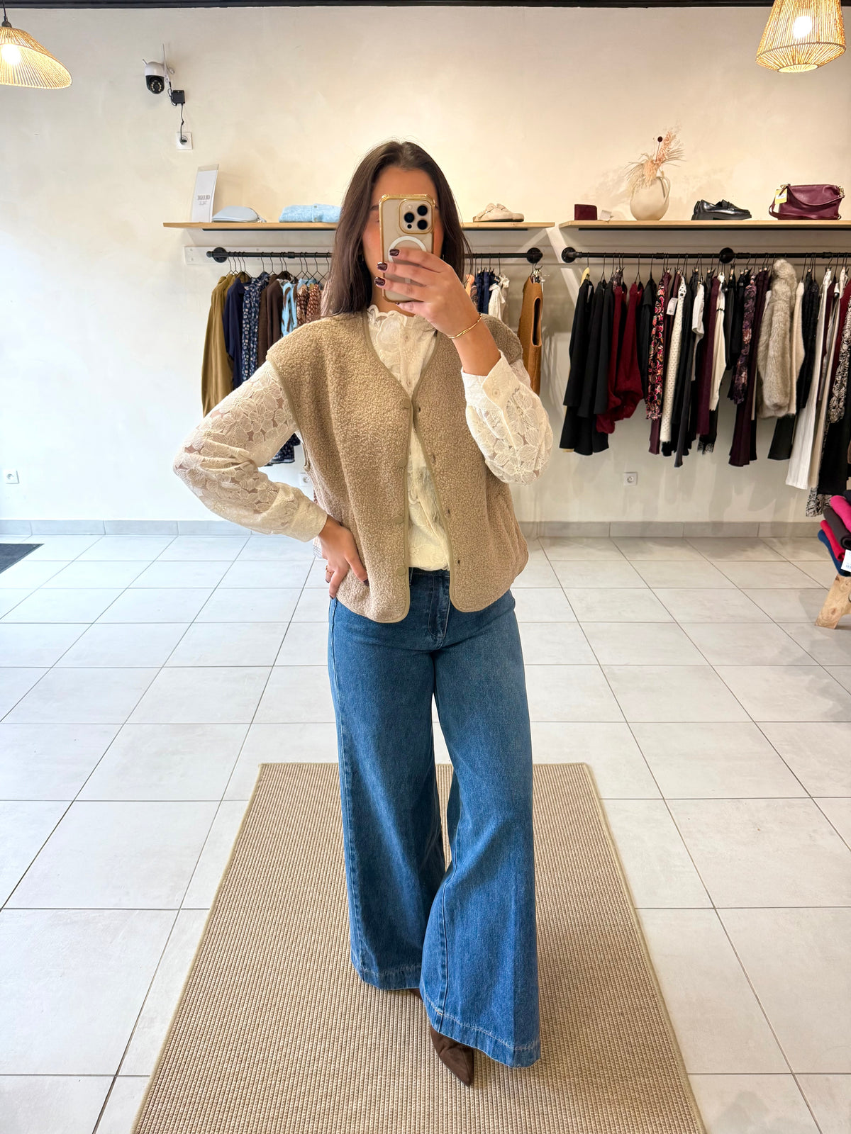 Gilet sans manches taupe - Alice