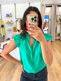 Haut broderie vert - Eliot