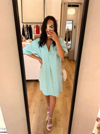Robe vert - rayure