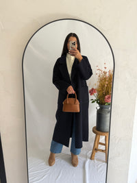 Manteau long marine - Julia