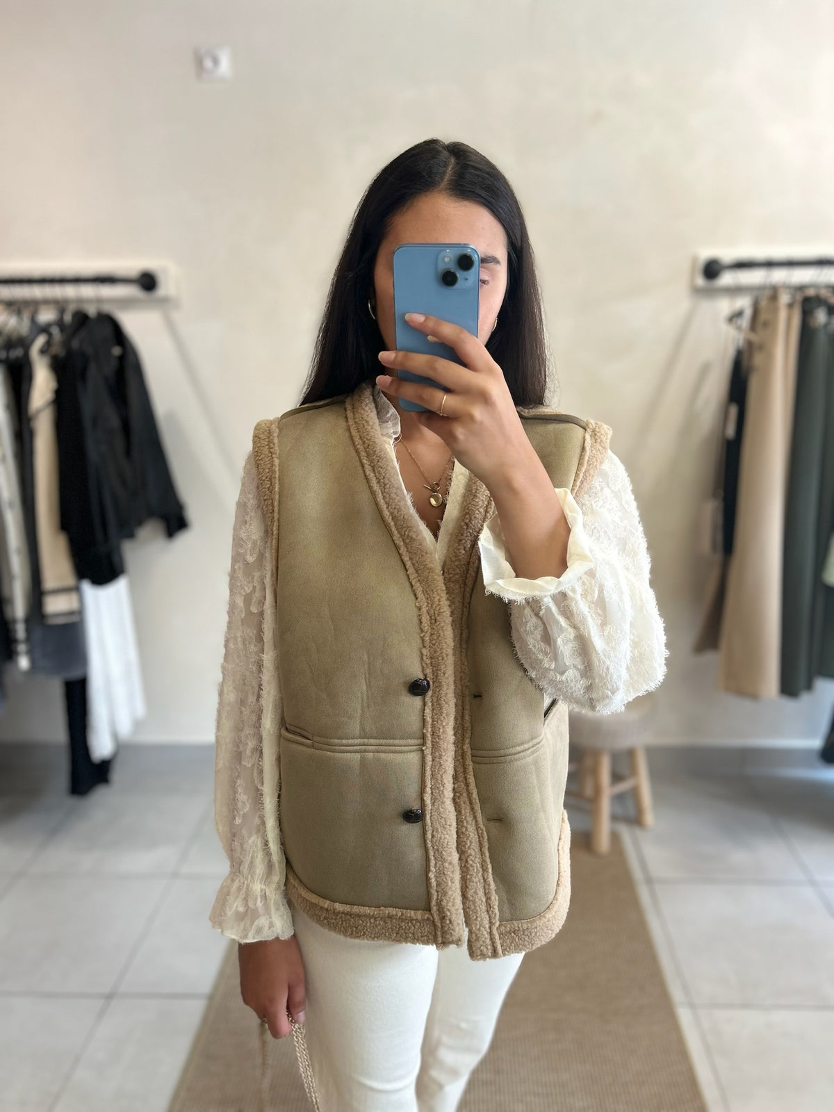 Gilet Taupe - Jane