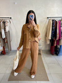 Pantalon lin Camel - Lena