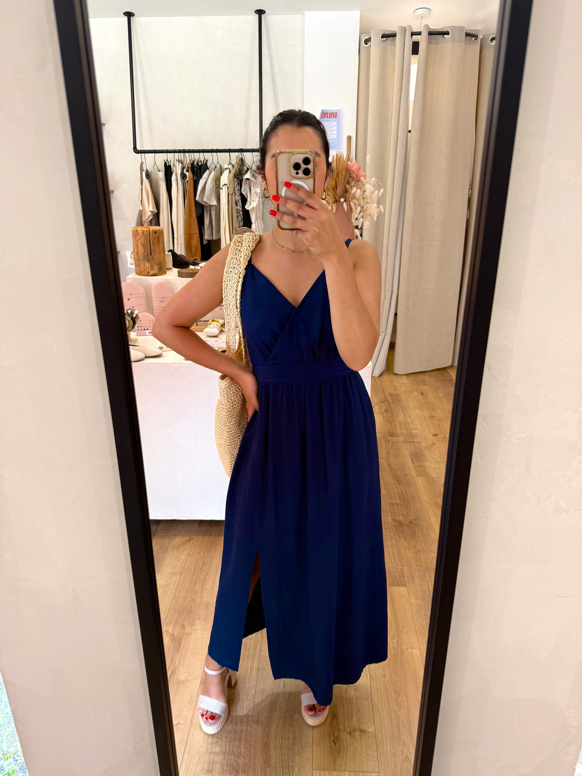 Robe longue marine - garan