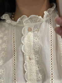 Blouse broderie beige - Neo