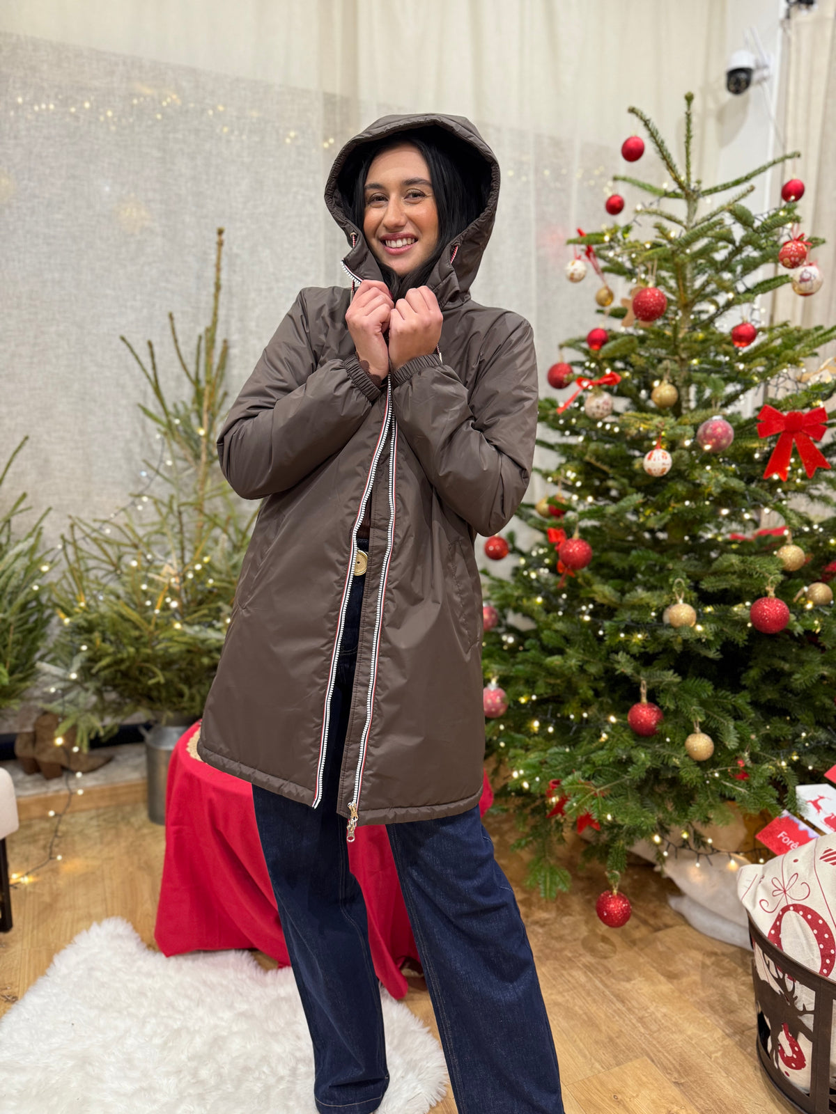 Parka fourrée chocolat - Leon