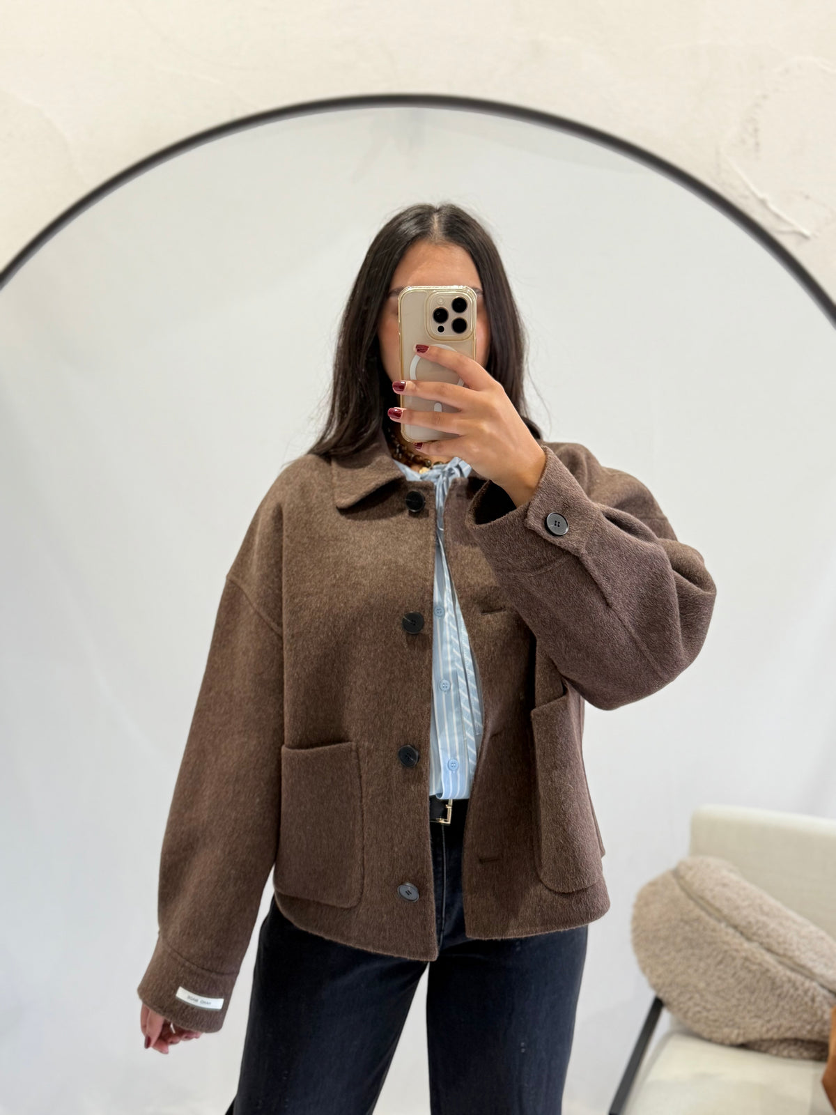 Veste laine brown - Flora