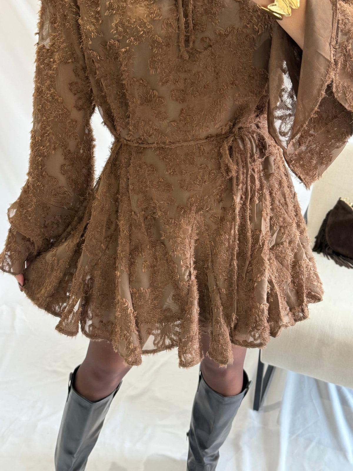 Robe plumetis choco - Camilia