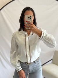 Blouse col rond - Brown