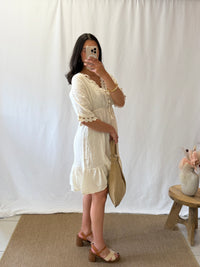 Robe broderie lin - Julio