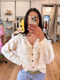 Haut crochet beige - Victor