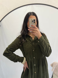 Robe velour kaki - Alio