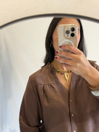 Blouse café - Romane