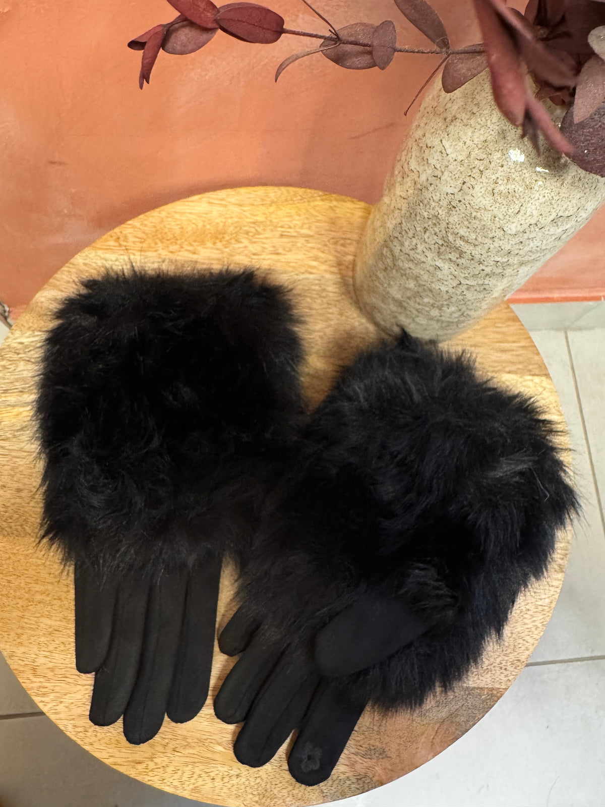 Gant fourrure / daim - Lola