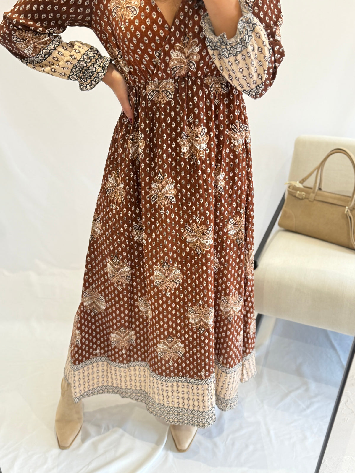 Robe longue café - Léa