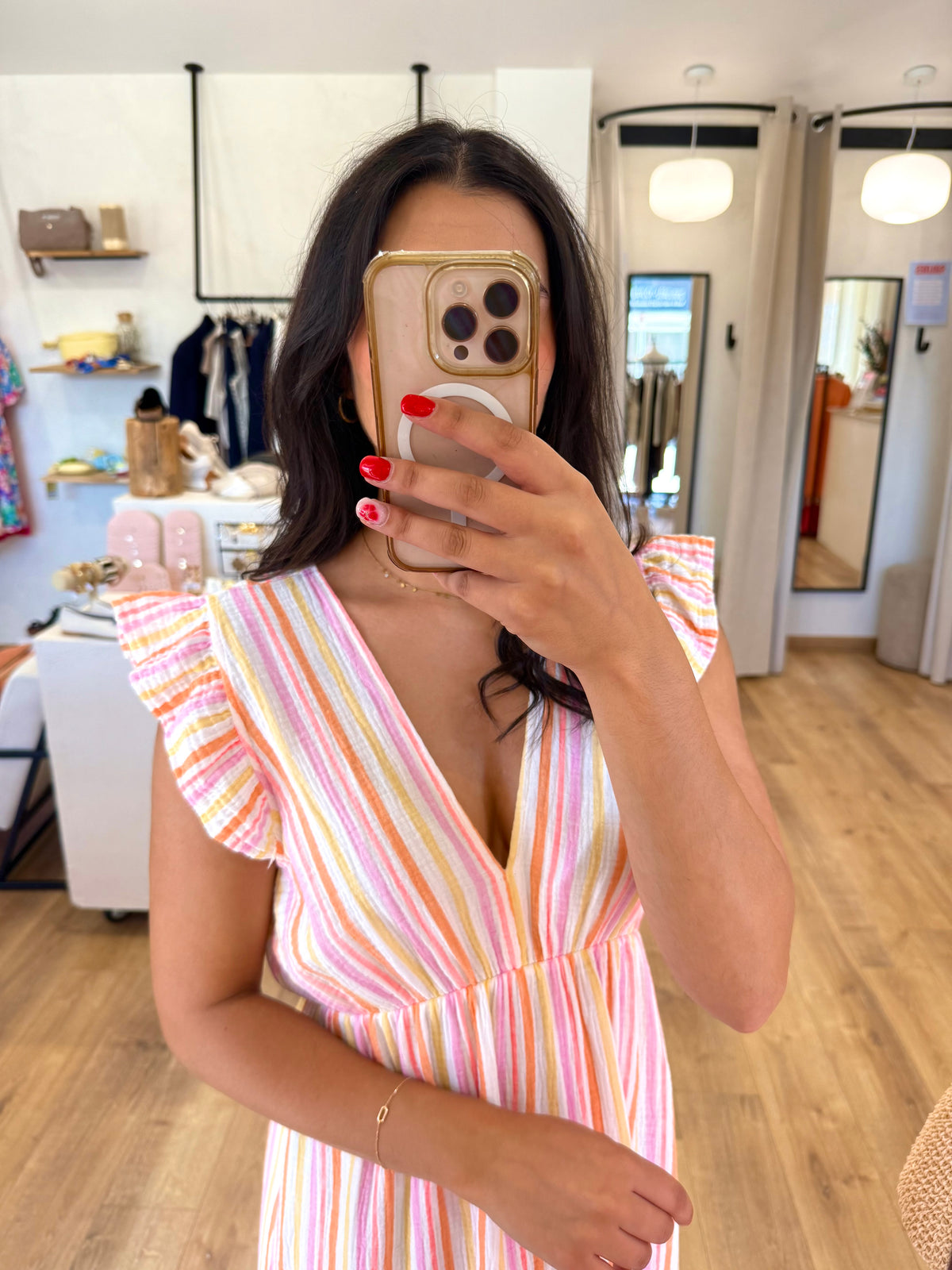 Robe orange jaune - Lola