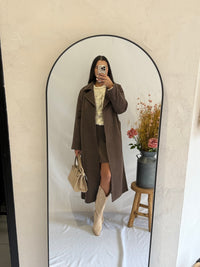 Manteau long coffee - Lio