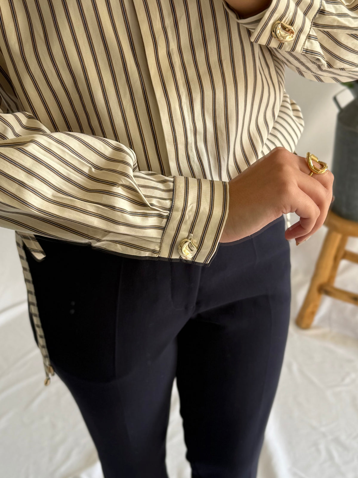 Chemise rayure choco - Nadège