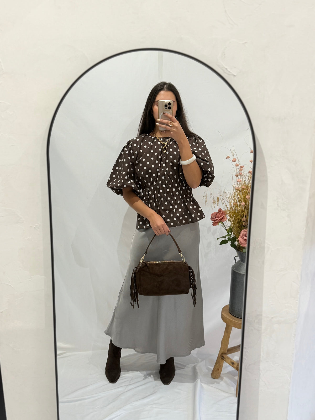 Jupe fluide champagne - Iris