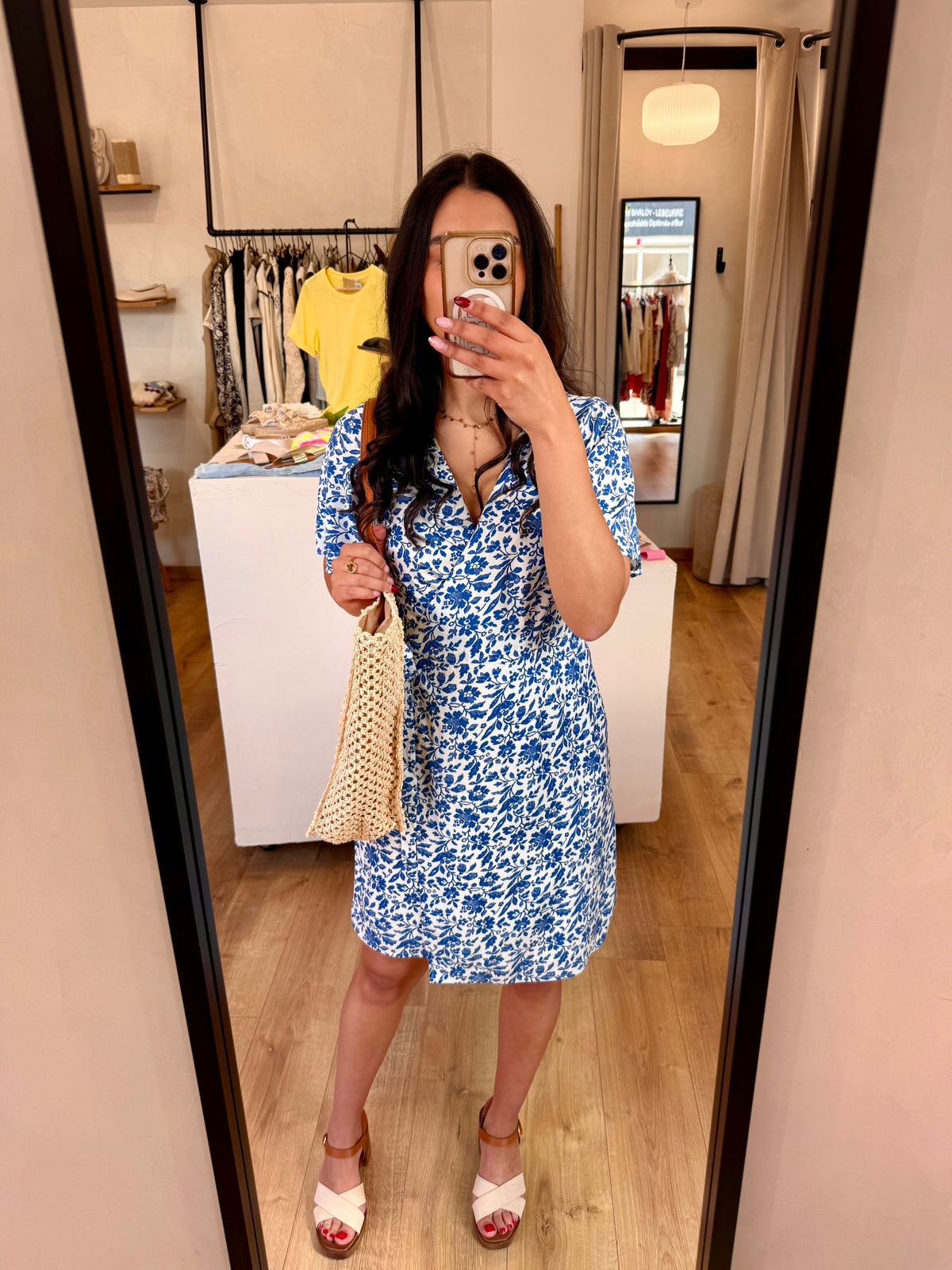 Robe motifs bleu - Zoe