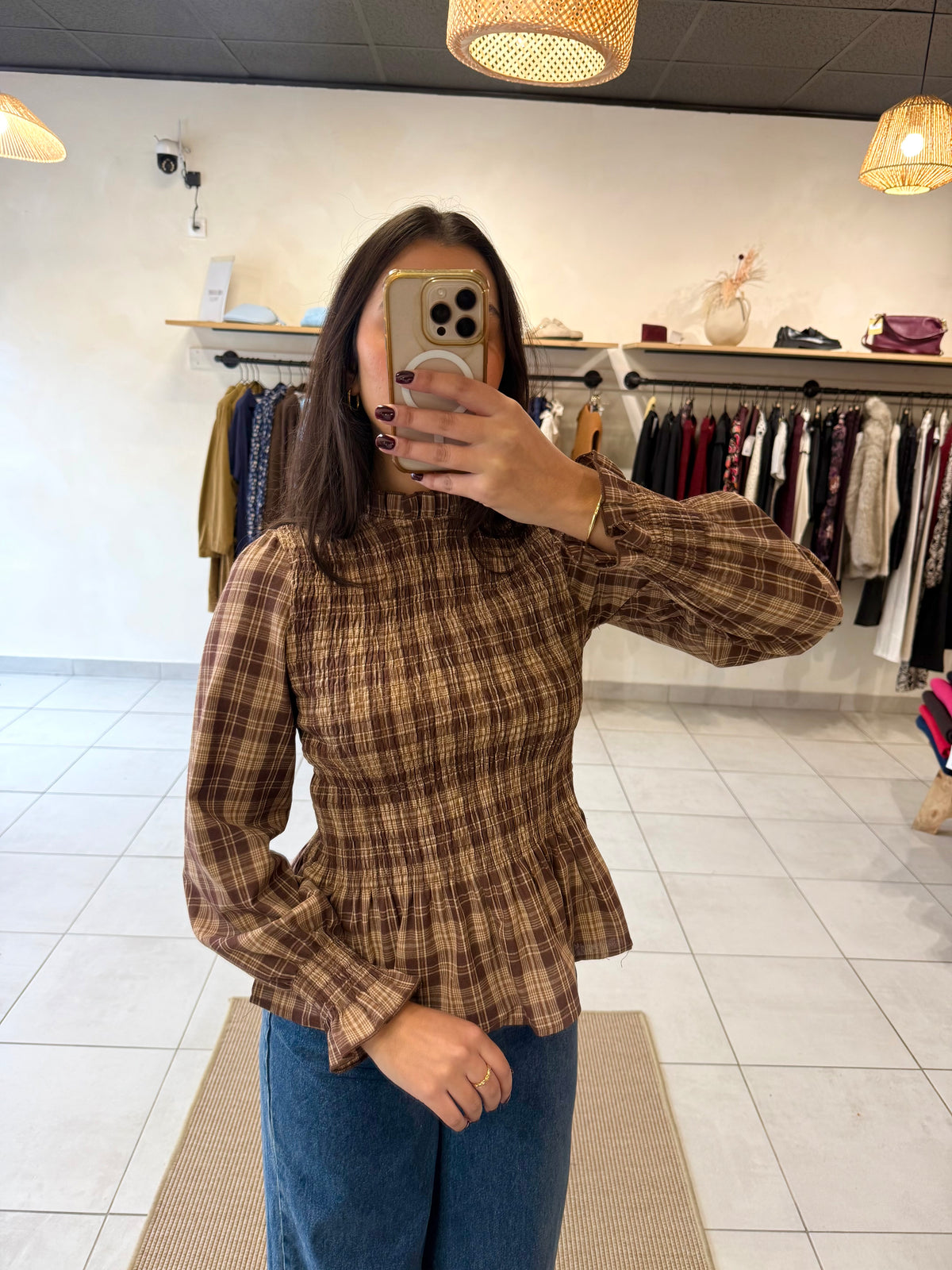 Blouse rayure marron - Camila