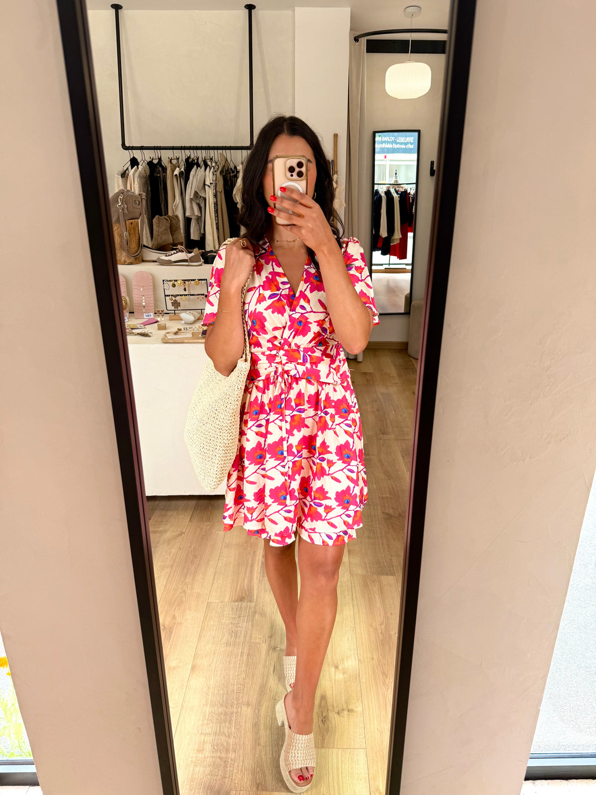Robe fushia motifs - Olis