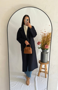 Manteau long marine - Julia