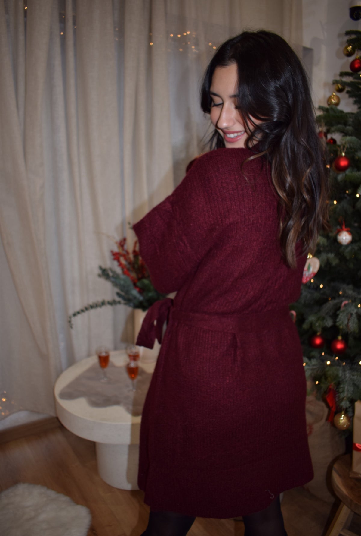 Robe Pull Bordeaux - Emma