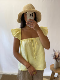 Top lin jaune - Alison