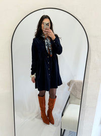 Robe velour marine - Alio